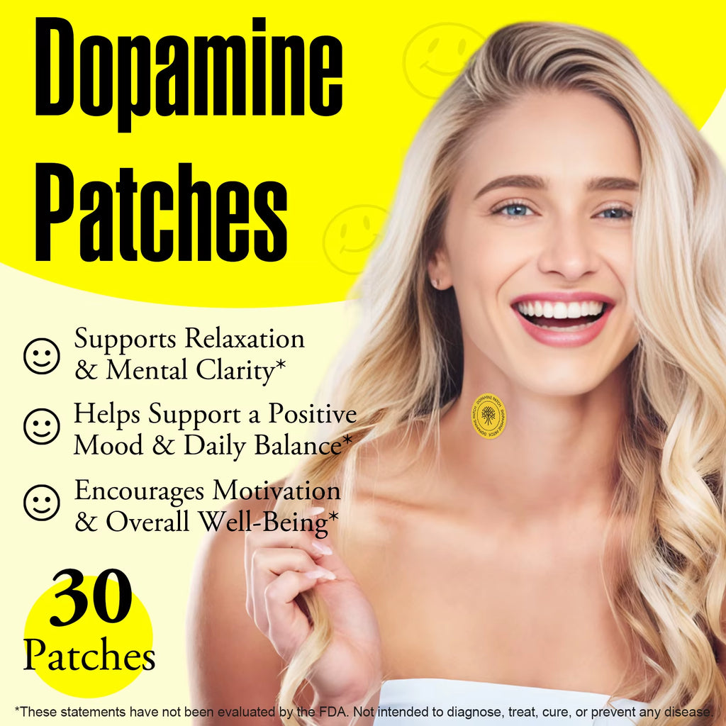 Acentiallabs 30 Pcs Dopamin Transdermal Patch Private Label Daily Motivation Support Focus Dopamin Supplement Patches for Women