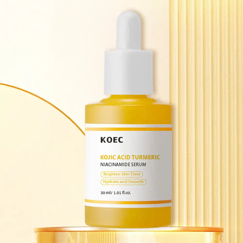 30Ml KOEC Kojic Acid Turmeric Niacinamide Serum Hydrating Smoothing Brightening Improve Skin Clarity Anti-Aging Natural Formula