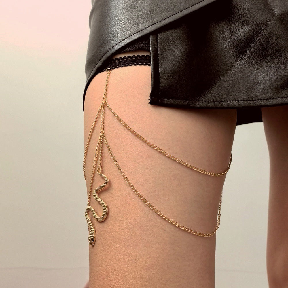 Bohemian Layered Body Chain Adjustable Leg Jewelry